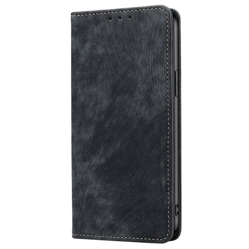 Flip Cover Oppo A5 Pro Effet Daim Protection RFID