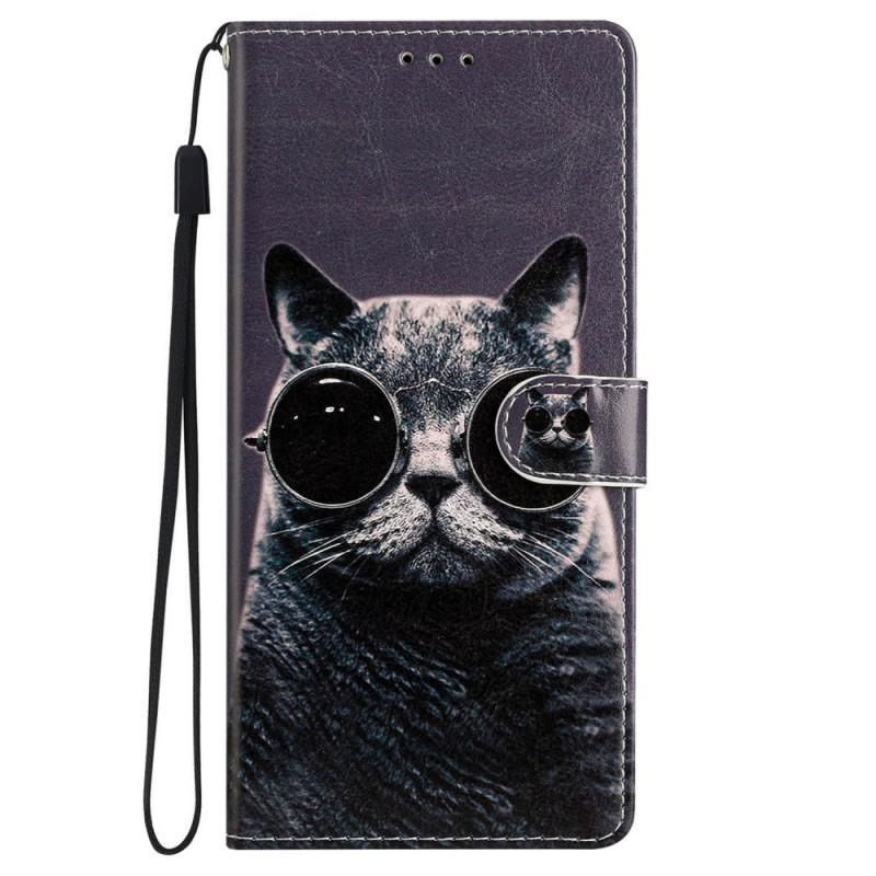 Housse Oppo A60 4G Chat à Lunettes