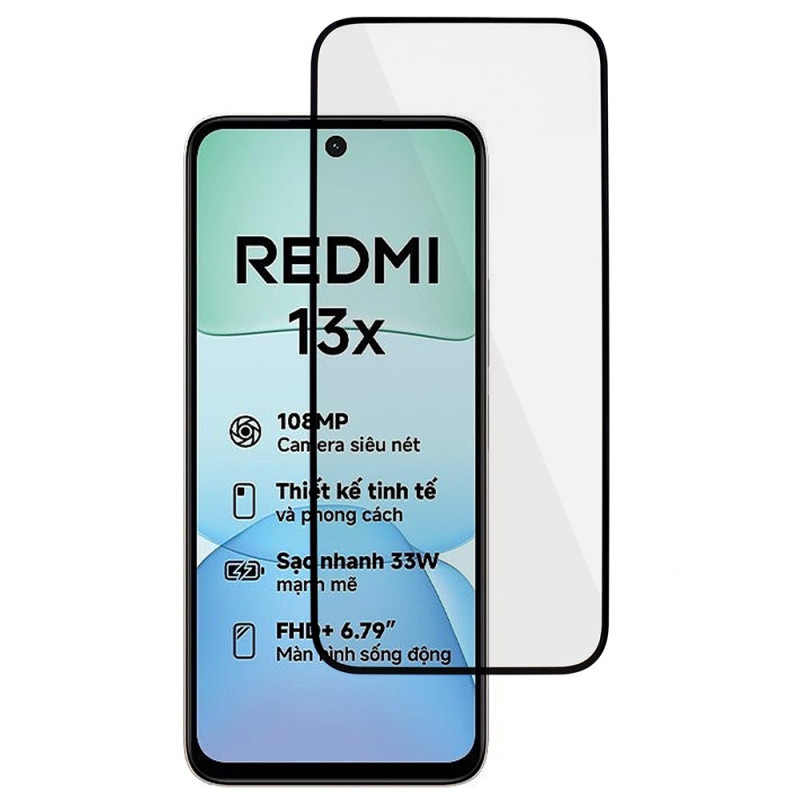 Protection en Verre Trempé Intégrale pour Écran Xiaomi Redmi 13X