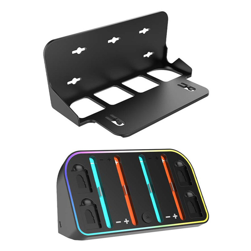Support Mural pour Nintendo Switch 2 avec Chargeur et Éclairage RGB