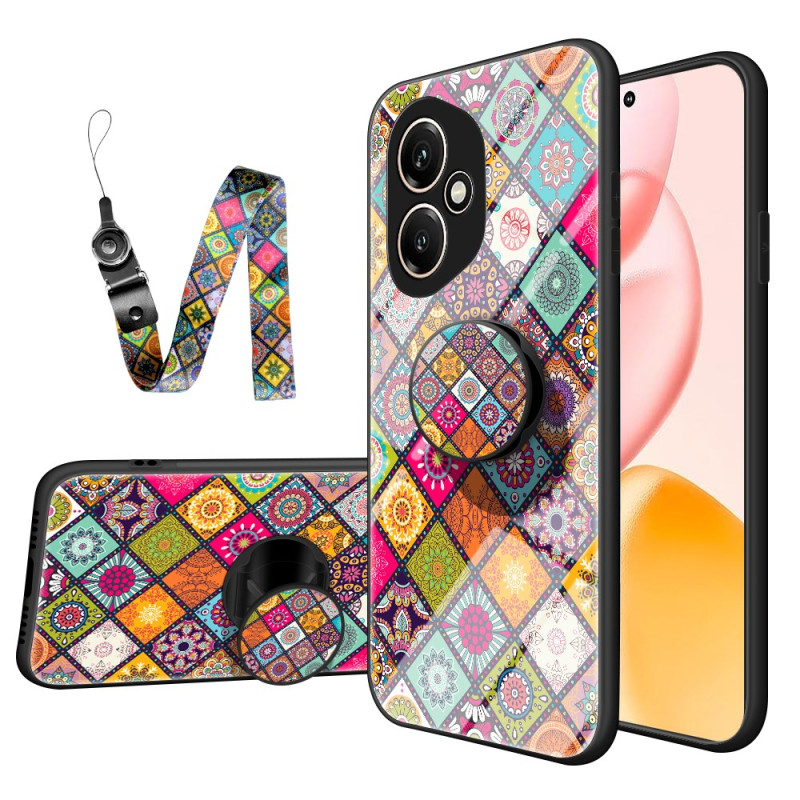 Coque Honor 400 Verre Trempé Support et Lanière Patchwork