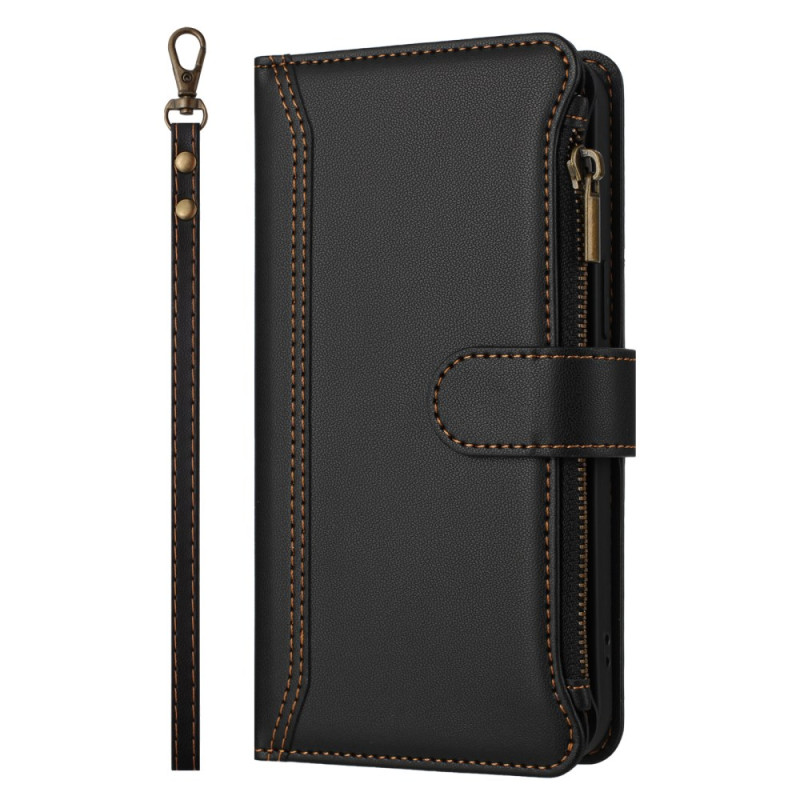 Housse iPhone 18 Pro / 17 Pro Portefeuille 9 Porte-Cartes et Lanière