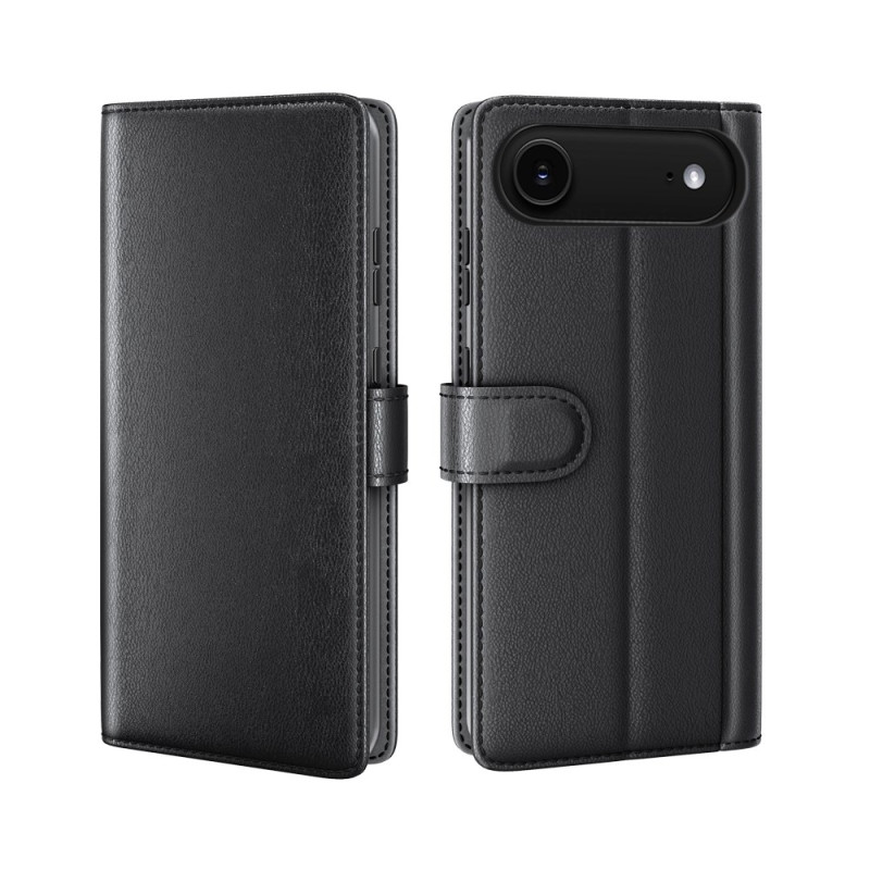 Housse iPhone 17 Air Portefeuille Cuir Véritable