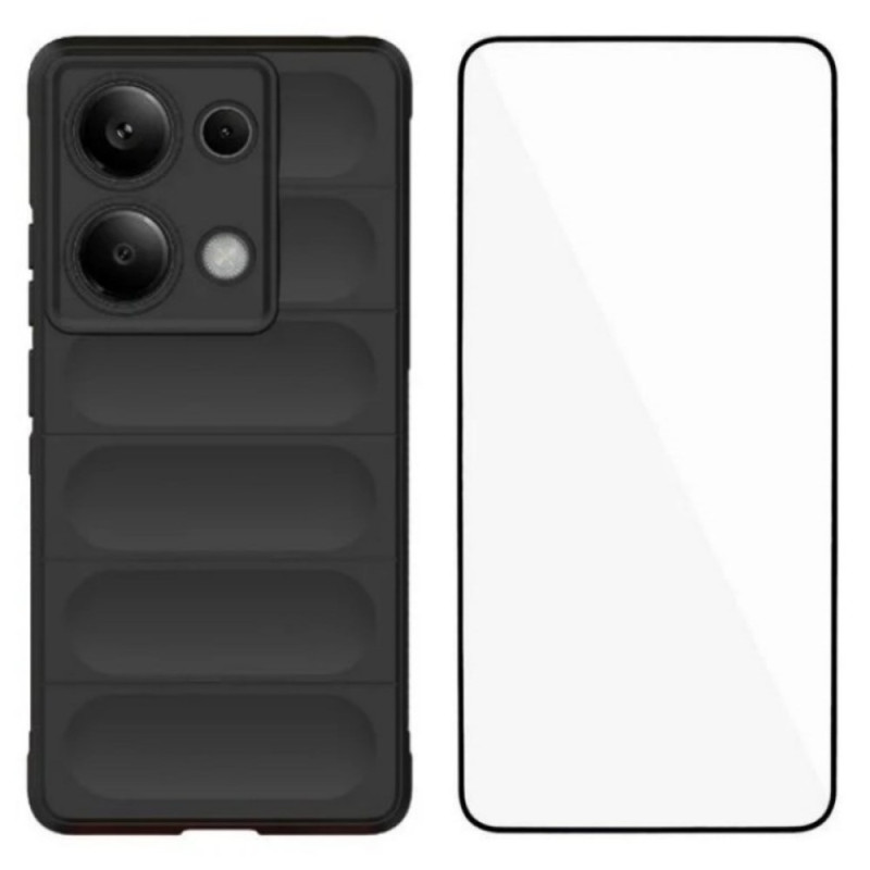 Coque Xiaomi Redmi Note 14S Antidérapante avec Protection en Verre Trempé pour Écran