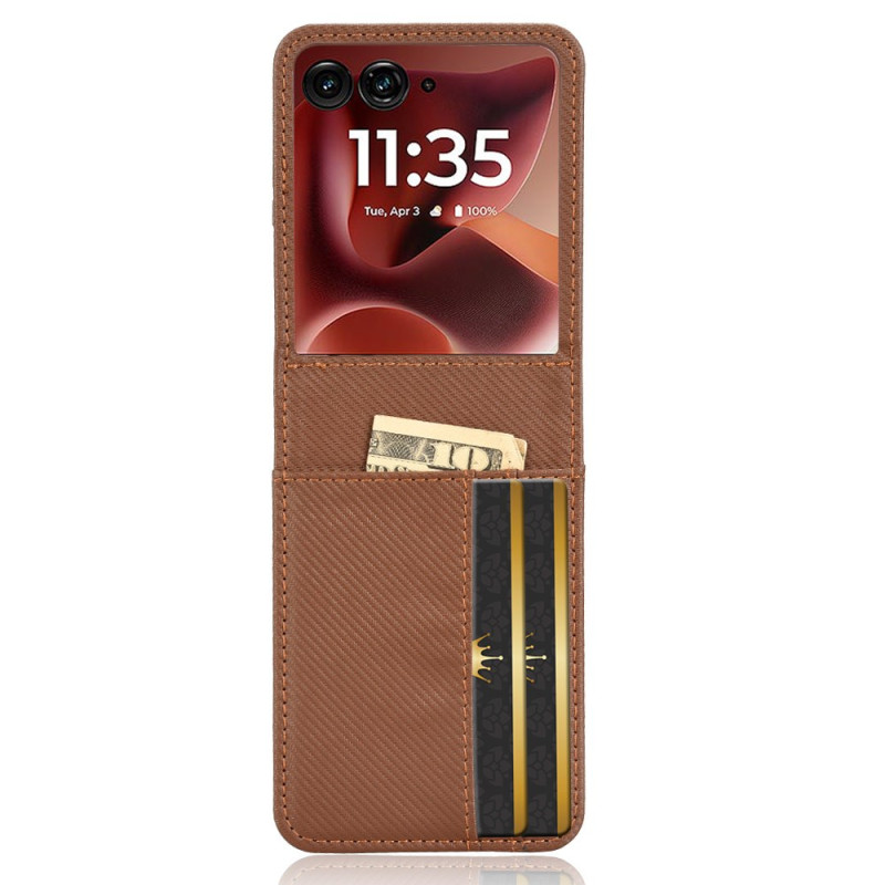 Coque Motorola Razr 70 Ultra / 60 Ultra Effet Cuir Porte-Cartes