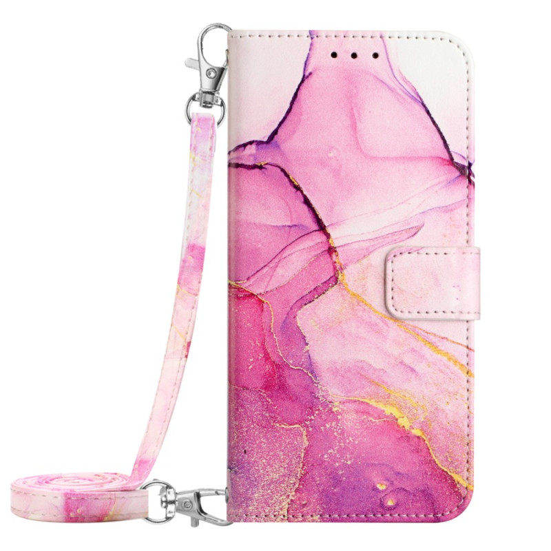 Housse Samsung Galaxy Xcover 7 Effet Marbre à Bandoulière