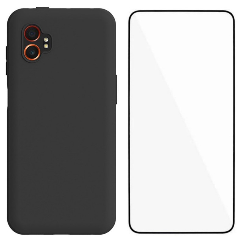 Coque Samsung Galaxy XCover 7 Pro Silicone avec Protecteur Écran en Verre Trempé
