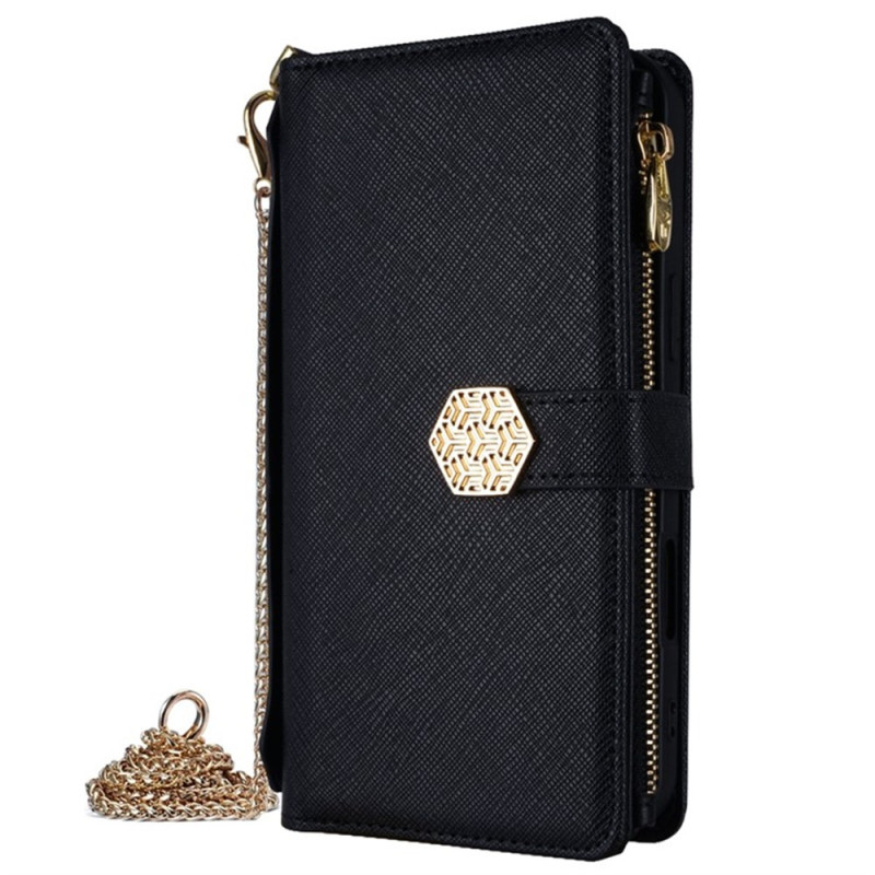 Housse Samsung Galaxy XCover 7 Pro Portefeuille Premium avec Chaîne