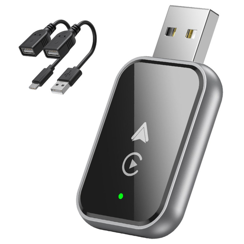 Adaptateur sans fil 2 en 1 CarPlay Android Auto