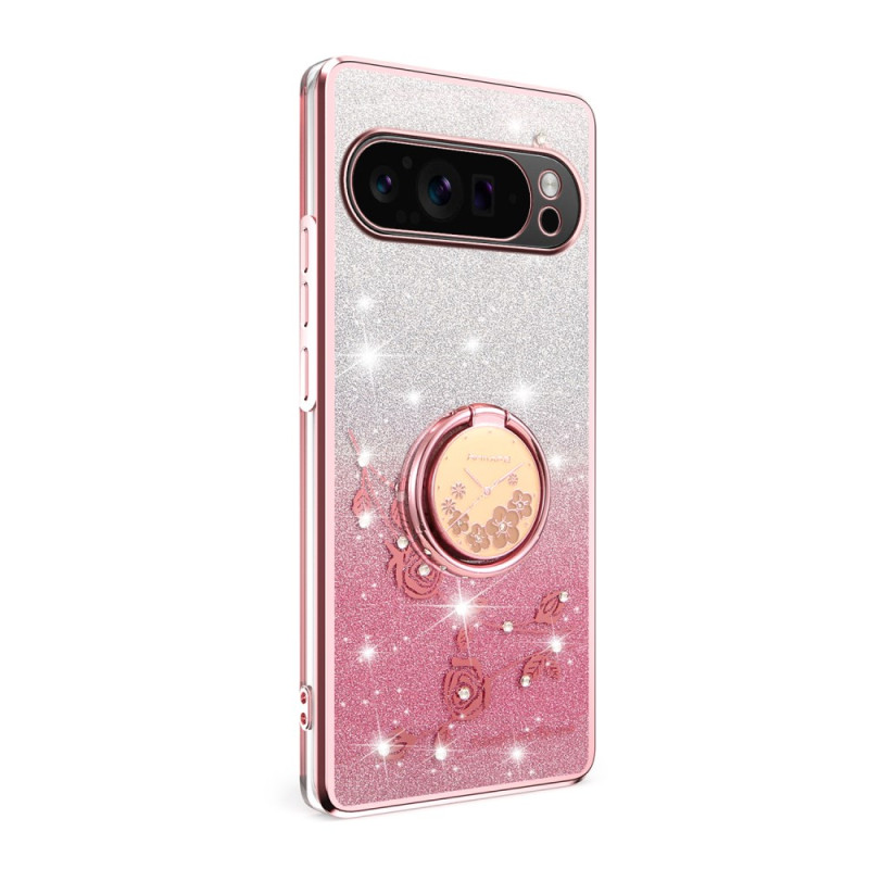Coque pur Google Pixel 10 / 10 Pro Strass et Anneau-Support KADEM
