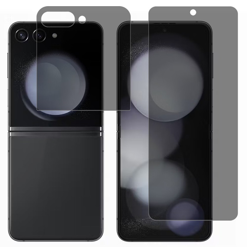 Protections d'Écrans Anti-Espion pour Samsung Galaxy Z Flip 7 5G Écrans Avant et Arrière