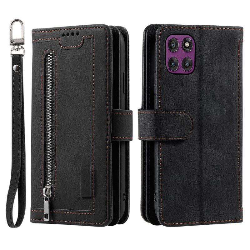 Housse Motorola Edge 60 Pro Portefeuille Multifonctionnel