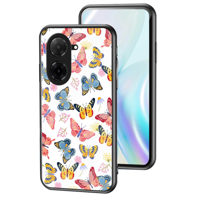 Coque Poco C71 Verre Trempé Papillons