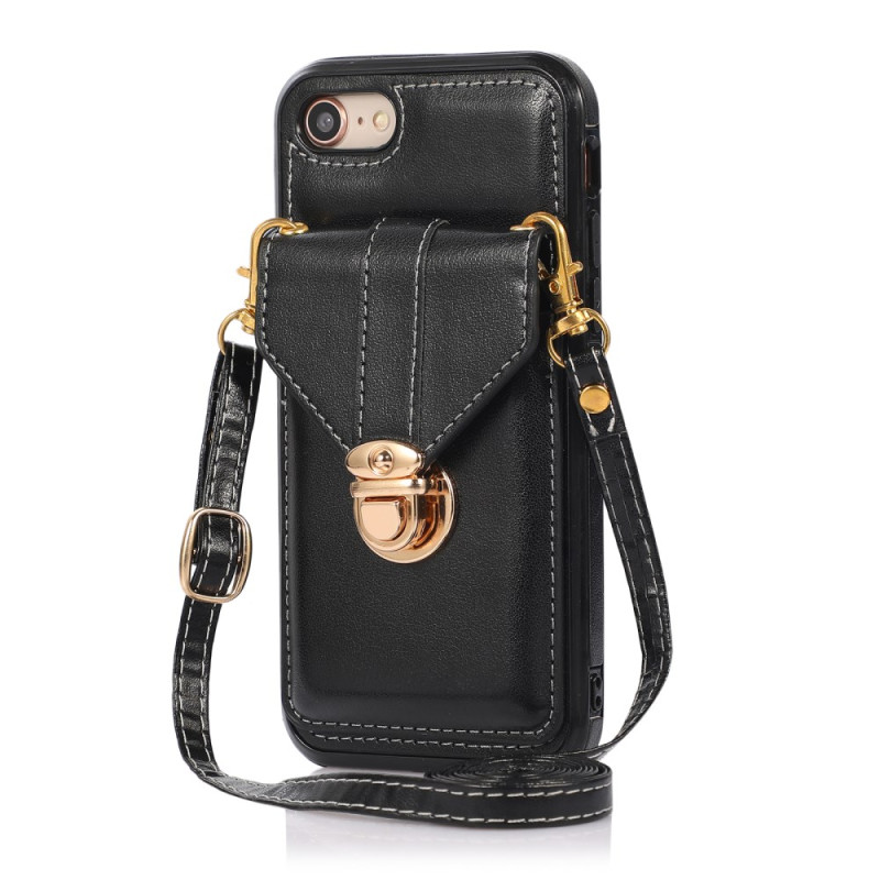 Coque iPhone 16E Porte-Cartes et Bandoulière