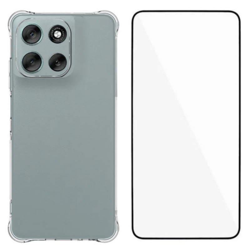 Coque Moto G56 5G Transparente avec Protecteur Écran