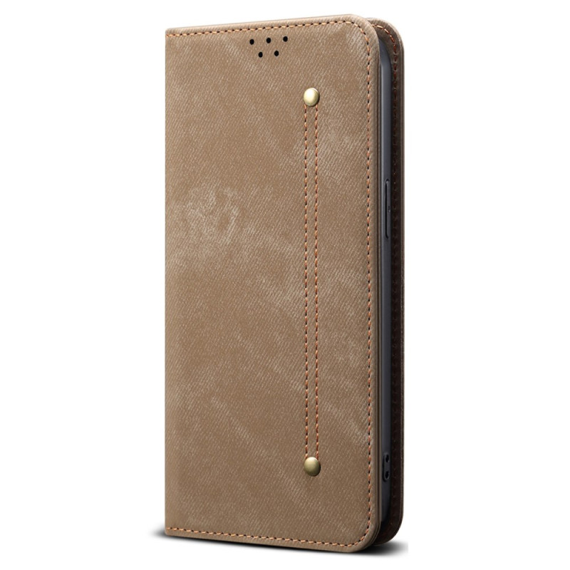 Flip Cover Moto G56 5G Tissu Jeans