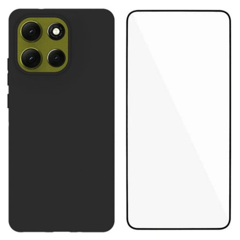 Coque Moto G86 5G Silicone avec Protecteur Écran en Verre Trempé