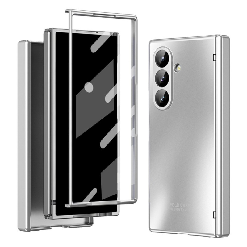 Coque Samsung Galaxy Z Fold 7 Effet Métal avec Film Protecteur d'Écran