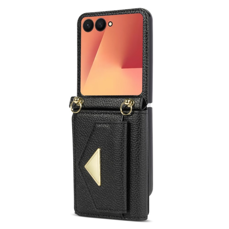 Coque Samsung Galaxy Z Flip 7 Porte-Cartes et Dragonne