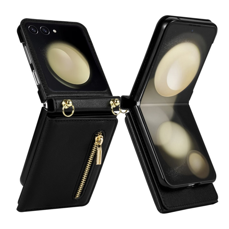 Étui Samsung Galaxy Z Flip 7 Portefeuille RFID et Bandoulière