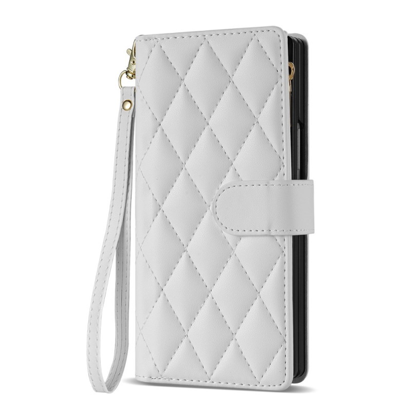 Housse Samsung Galaxy Z Fold 7 Matelassée avec Bandoulière et Lanière