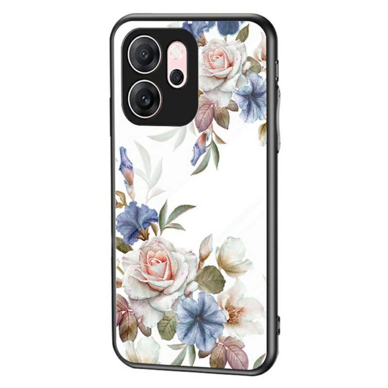 Coque Oppo Reno 14 F 5G Verre Trempé Motif Floral