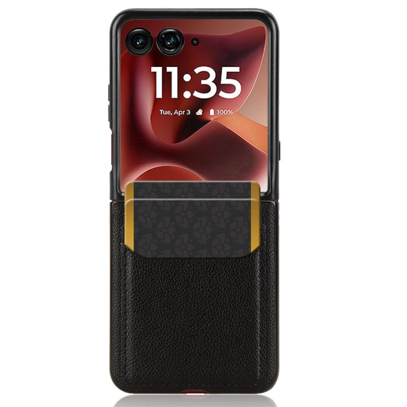 Coque Motorola Razr 70 Ultra / 60 Ultra Effet Cuir Porte-cartes
