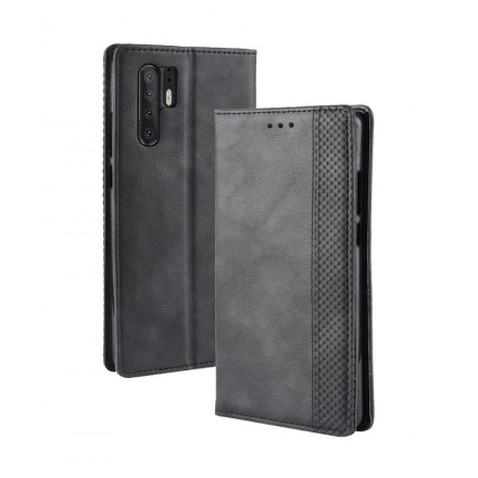 Flip Cover Huawei P30 Pro Effet Cuir Vintage Stylisé