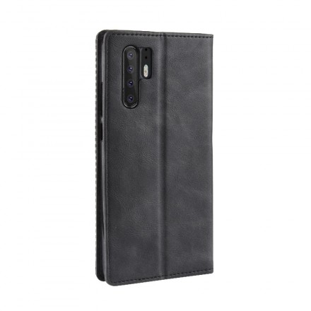 Flip Cover Huawei P30 Pro Effet Cuir Vintage Stylisé