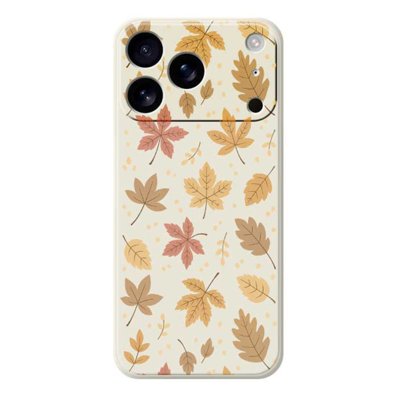 Coque iPhone 17 Pro Silicone Liquide Feuilles