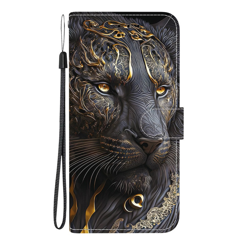 Housse Xiaomi Redmi 15C 4G Lion Noir et Or