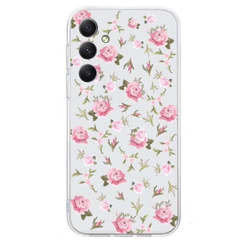 Coque Samsung Galaxy A18 4G / A17 4G / 5G Motif Floral Rose