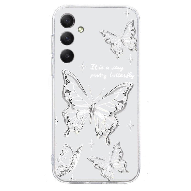 Coque Samsung Galaxy A17 5G Papillon Blanc