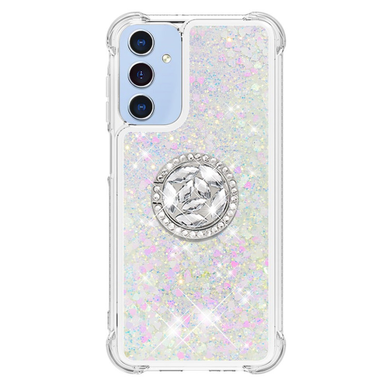 Coque Samsung Galaxy A18 4G / A17 4G / 5G Anneau-Support Paillettes