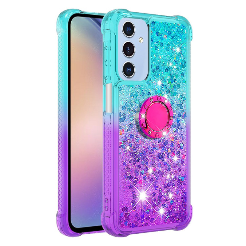 Coque Samsung Galaxy A17 5G Gradient Paillettes Anneau-Support