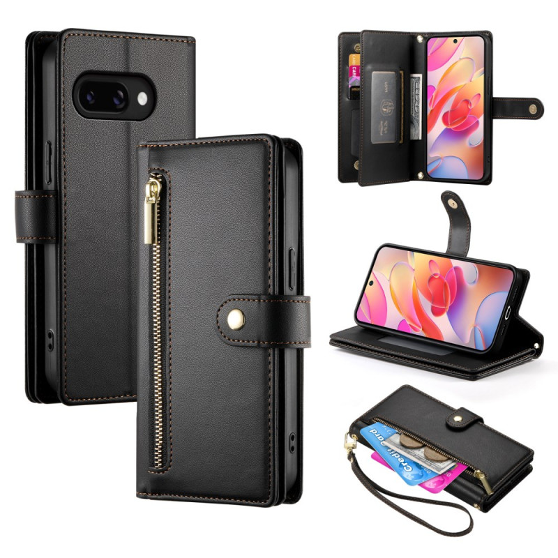 Housse Samsung Galaxy A17 5G Portefeuille avec Poche Zippée et Sangles