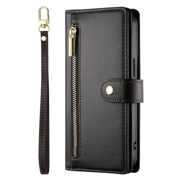 Housse Samsung Galaxy A17 5G Portefeuille avec Poche Zippée et Sangles
