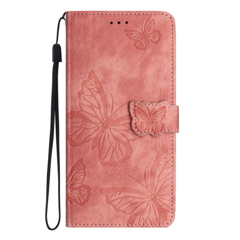 Housse Samsung Galaxy A17 5G Effet Daim Papillons