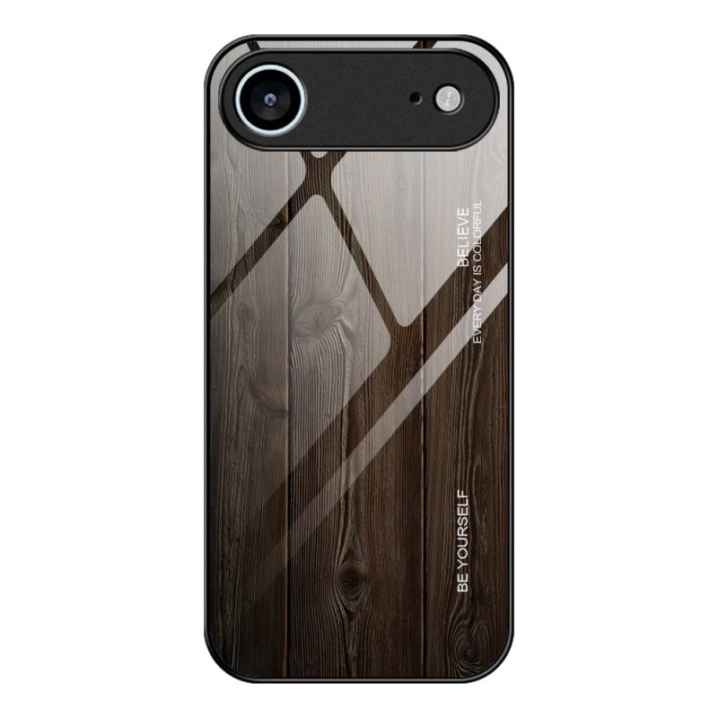Coque iPhone 17 Air Verre Trempé Effet Bois