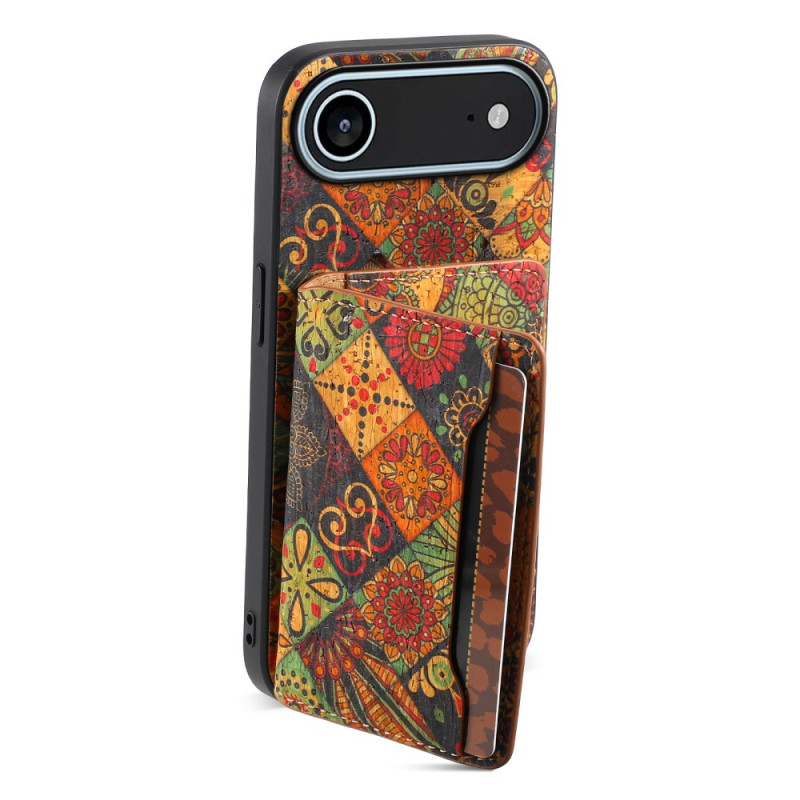 Coque iPhone 17 Air Porte-Cartes Fleuri