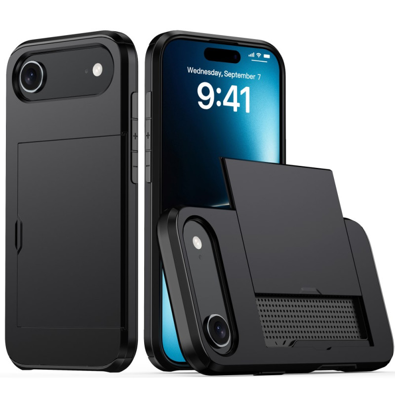 Coque iPhone 17 Air Porte-Cartes Effet Métal