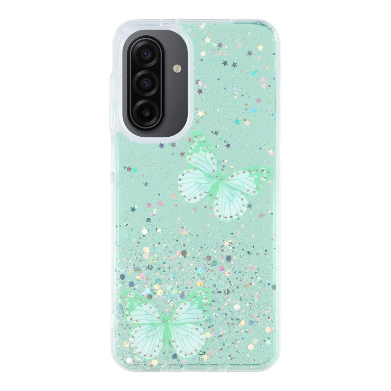 Coque Samsung Galaxy A18 4G / A17 4G / 5G Papillons Paillettes