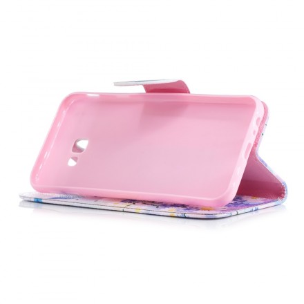 Housse Samsung Galaxy J4 Plus Papillons et Fleurs Peints