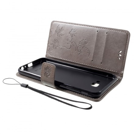 Housse Samsung Galaxy J4 Plus Papillons et Fleurs D'Asie