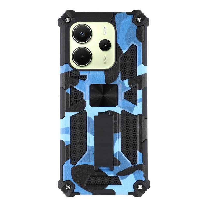 Coque Xiaomi Redmi Note 14 5G Robuste avec Support Intégré Camouflage