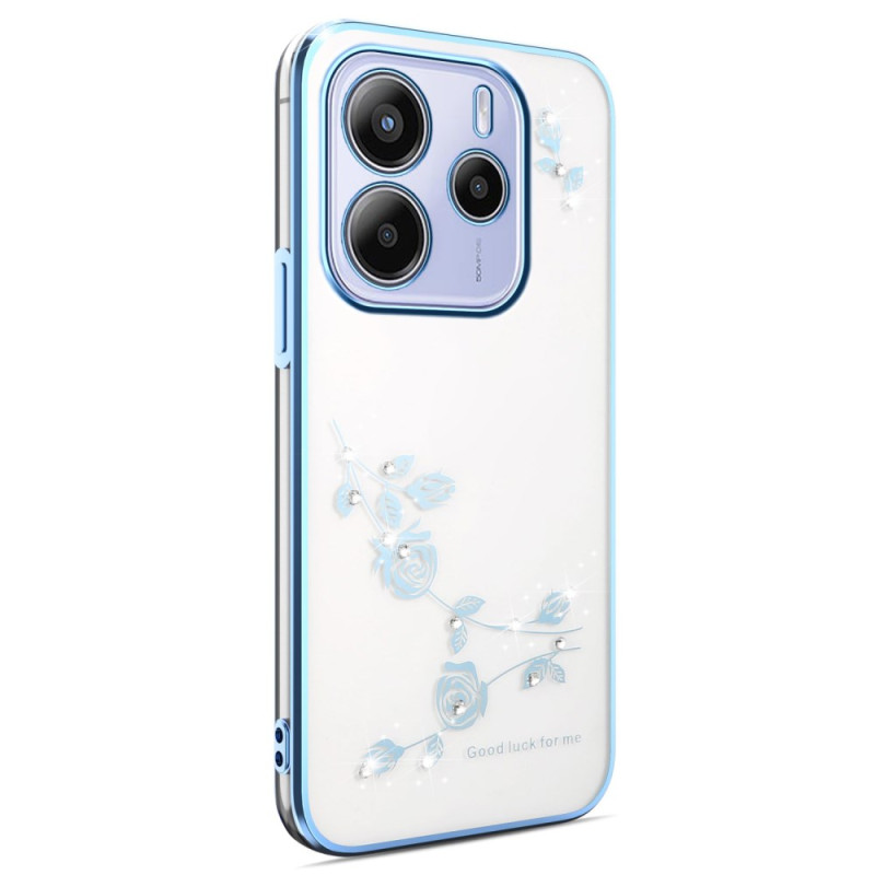 Coque Xiaomi Redmi Note 14 5G Fleurs et Strass KADEM