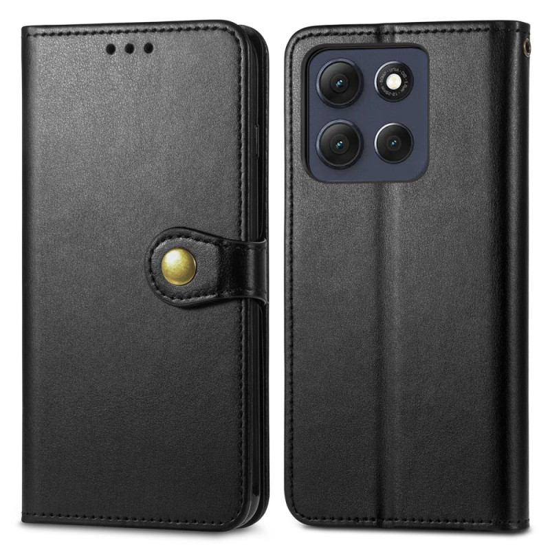 Housse Moto G86 5G Fermoir Doré