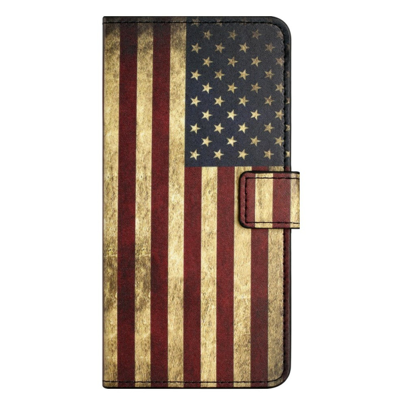 Housse Moto G86 5G / G86 Power 5G Drapeau Américain Vintage