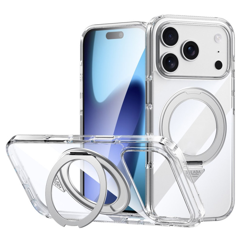 Coque iPhone 17 Pro Magnétique Transparente avec Support