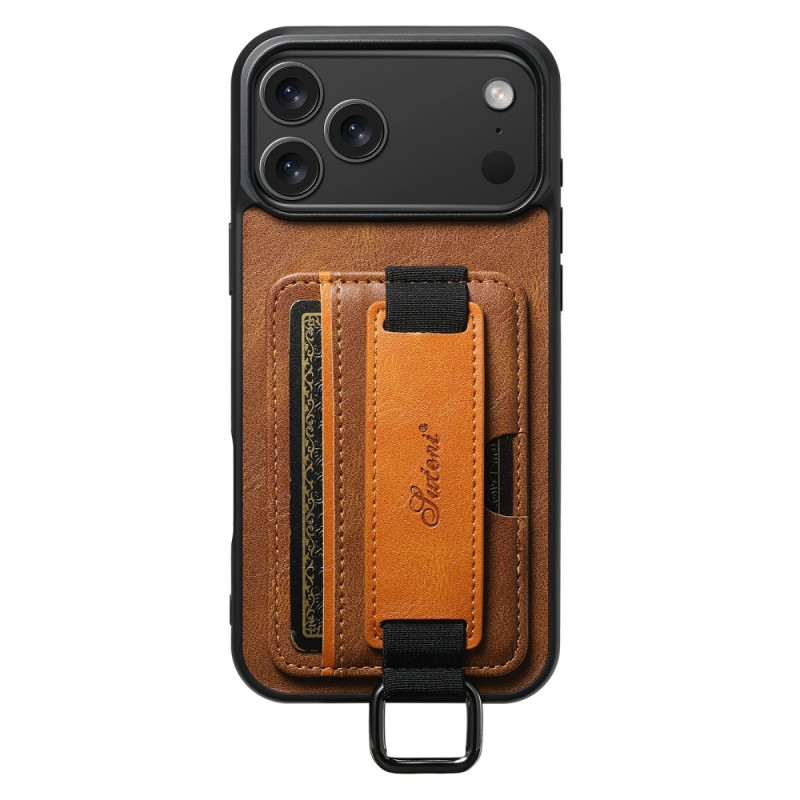Coque iPhone 17 Pro avec Porte-Cartes Design Rétro